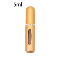  Újratölthető szórófejes parfümtartó utazáshoz 5ml matt arany