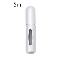  Újratölthető szórófejes parfümtartó utazáshoz 5ml matt ezüst