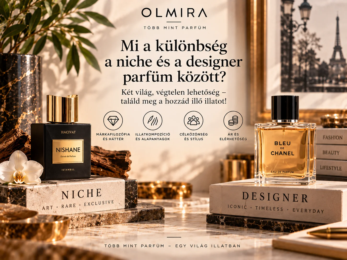Mi a különbség a niche és a designer parfüm között?